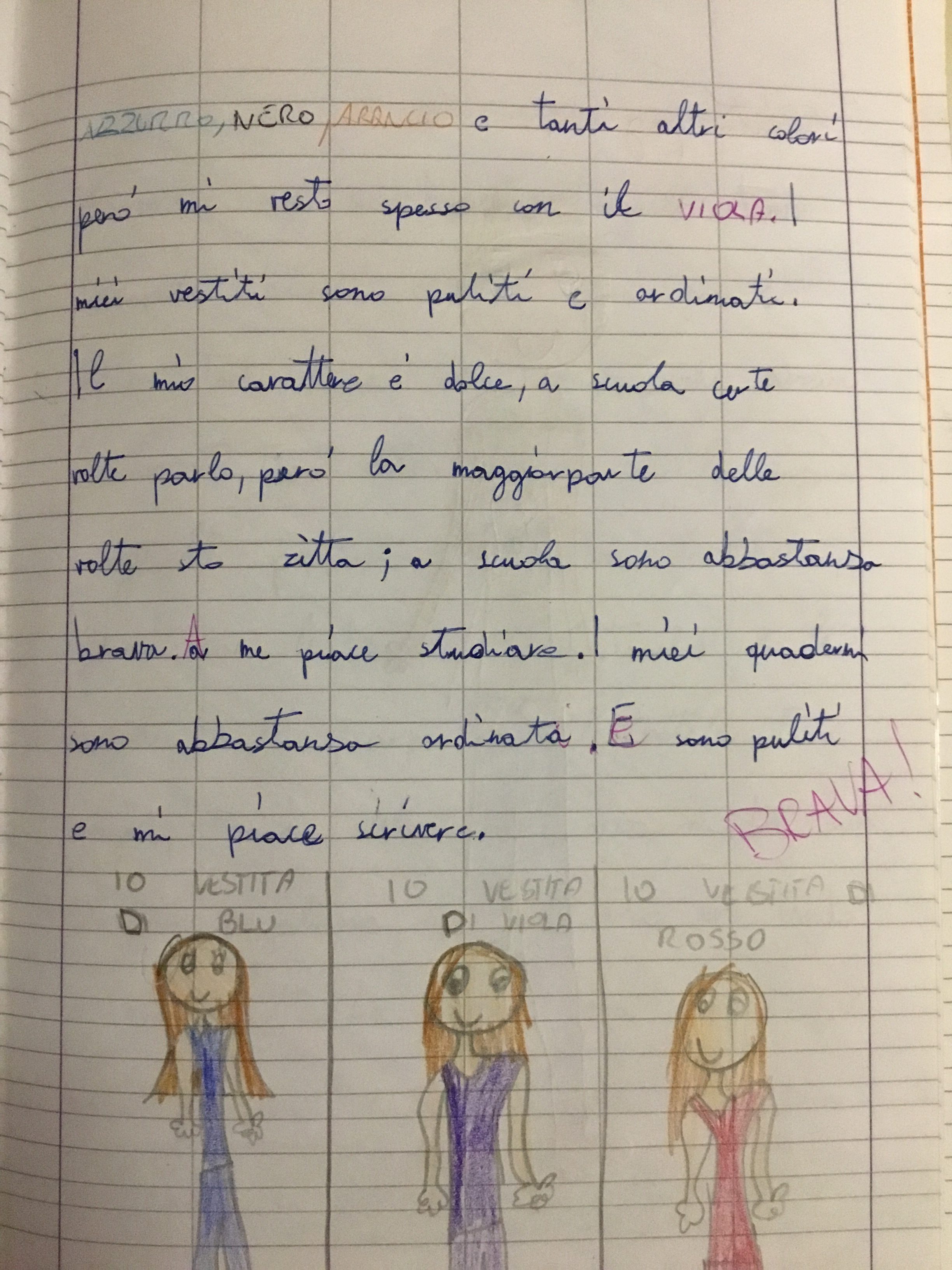 Quaderno Di Italiano Classe 3 Descrivere Una Persona Blog Di Maestra Mile
