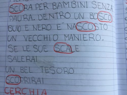 ITALIANO CLASSE 1° “SCA – SCO – SCU – SCI – SCE”