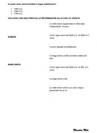 VERIFICA BABILONESI | Blog di Maestra Mile