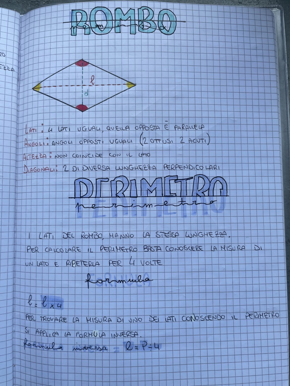 Area E Perimetro Rombo Blog Di Maestra Mile 6249